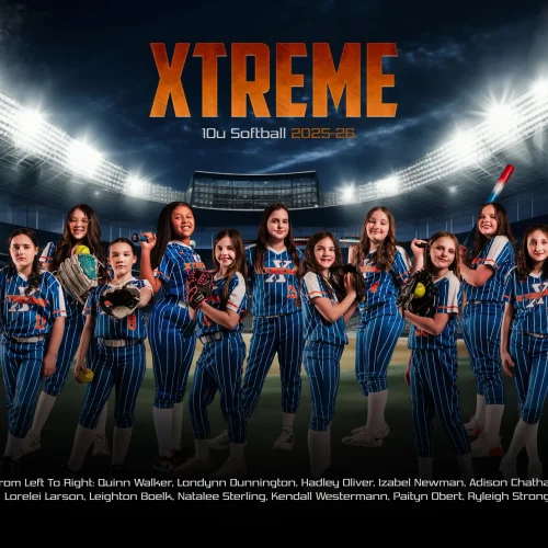 XTREME 10u Softball Team Photo FINAL web
